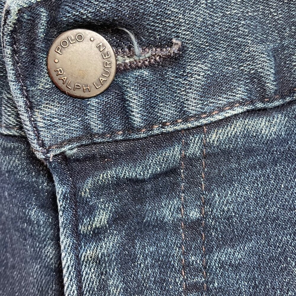 Polo Ralph Lauren Mens 40x30 The Sullivan Slim Denim Jeans Dark Wash Stretch - Picture 5 of 15